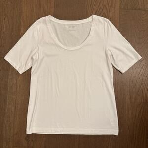 Haven Well Within White Shirt Scoop Neck Cotton Size M